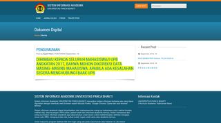 
                            3. pengumuman - siakad upb - Universitas Panca Bhakti