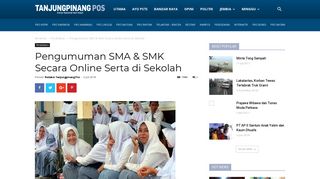 
                            12. Pengumuman SMA & SMK Secara Online Serta di Sekolah ...