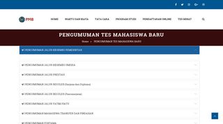 
                            3. PENGUMUMAN TES MAHASISWA BARU – PMB UMSIDA