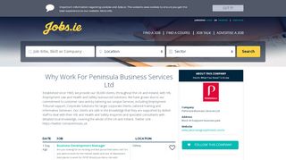 
                            4. Peninsula Business Services Ltd is hiring. 6 jobs posted in the last 30 ...