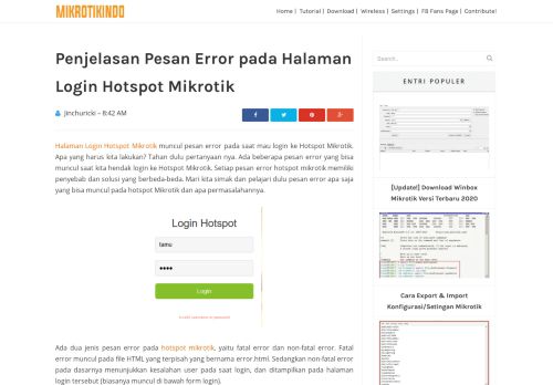 
                            8. Penjelasan Pesan Error pada Halaman Login Hotspot Mikrotik ...