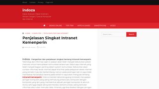 
                            8. Penjelasan Singkat Intranet Kemenperin - indoza