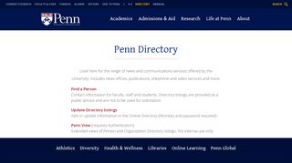 
                            10. Penn Directory | University of Pennsylvania