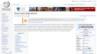 
                            8. Penn Foster High School - Wikipedia
