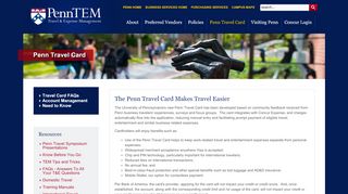 
                            3. Penn Travel Card - Penn Business Services - University of Pennsylvania