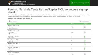 
                            9. Pennsic Marshals Tents Rattan/Rapier MOL volunteers signup sheet