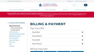 
                            6. Pennsylvania > Customer Service & Billing > Billing & Payment Info