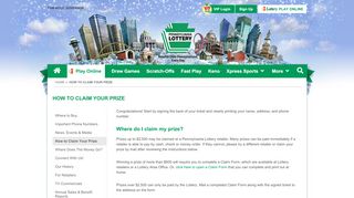 
                            8. Pennsylvania Lottery - PA Lottery – How to Claim Your Lottery Prize