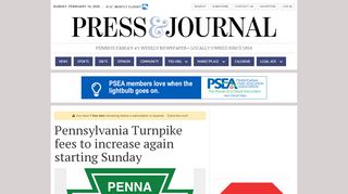
                            11. Pennsylvania Turnpike fees to increase again starting Sunday | Press ...