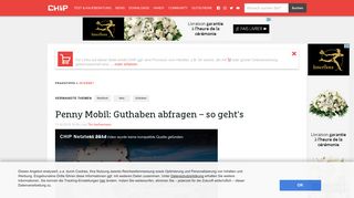 
                            9. Penny Mobil: Guthaben abfragen – so geht's - CHIP