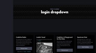 
                            10. Pens tagged 'login dropdown' on CodePen