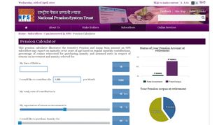 
                            4. Pension Calculator | NPS Trust