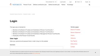 
                            10. Pension Funds Novartis · Login - Pensionskassen Novartis