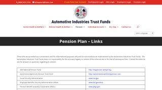
                            12. Pension Plan - Links - Automotive Industries Trust Funds