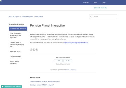 
                            3. Pension Planet Interactive – Help Centre