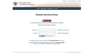 
                            3. Pension Services Portal