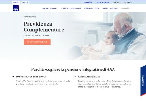 
                            4. Pensione integrativa previdenziale: Mia pensione | AXA - AXA.it