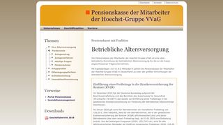 
                            5. Pensionskasse der Mitarbeiter der Hoechst-Gruppe VVaG