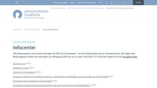 
                            8. Pensionskasse Rundfunk - Downloadcenter