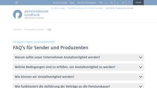 
                            7. Pensionskasse Rundfunk - FAQ