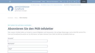 
                            7. Pensionskasse Rundfunk - PKR-Infoletter