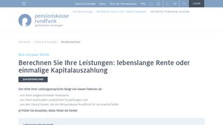 
                            3. Pensionskasse Rundfunk - Rentenrechner