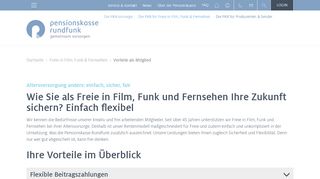 
                            5. Pensionskasse Rundfunk - Vorteile als Mitglied