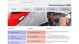 
                            3. Pensionskasse SBB: Startseite