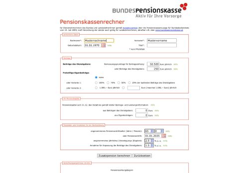 
                            9. Pensionskassenrechner