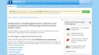 
                            11. Pensionskonto DADAT Graz|Kreditrechner kostenlos|Direktanlage ...