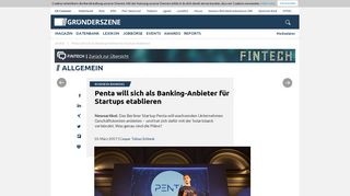 
                            4. Penta will sich als Banking-Anbieter für Startups etablieren ...