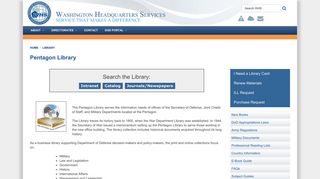
                            11. Pentagon Digital Library - Washington Headquarters Services