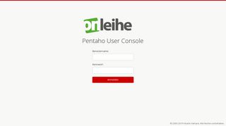 
                            3. Pentaho User Console – Anmelden