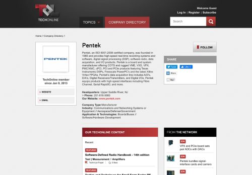 
                            13. Pentek | TechOnline