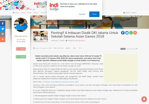 
                            8. Penting!! 4 Imbauan Disdik DKI Jakarta Untuk Sekolah Selama Asian ...