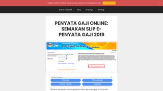 
                            3. Penyata Gaji Online: Semakan Slip e-Penyata Gaji 2019