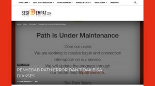 
                            11. Penyebab Path Error dan Tidak Bisa Diakses | SegiEmpat