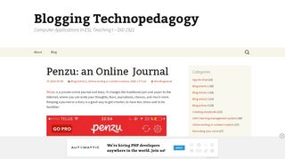 
                            9. Penzu: an Online Journal | Blogging Technopedagogy