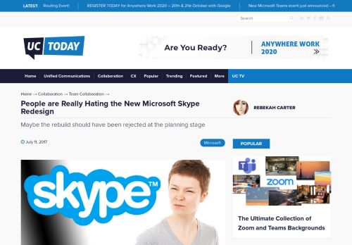 
                            12. People are Really Hating the New Microsoft Skype Redesign - UC ...