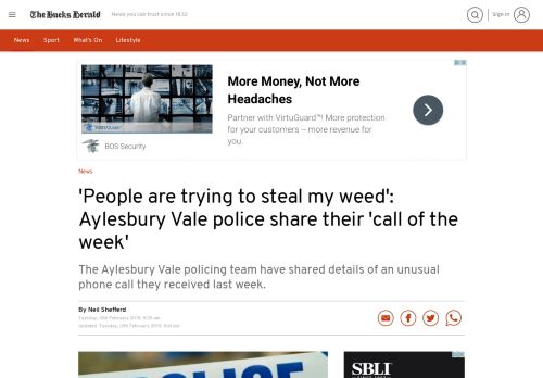 
                            13. 'People are trying to steal my weed': Aylesbury Vale police share their ...