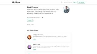 
                            13. People followed by Dirk Kreuter - Medium