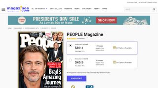 
                            9. PEOPLE Magazine Subscription Discount | Magazines.com