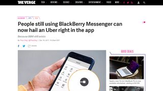 
                            11. People still using BlackBerry Messenger can now hail an Uber right ...