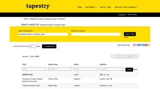 
                            2. Peoplehub Tapestry Employee Login - Tapestry Jobs