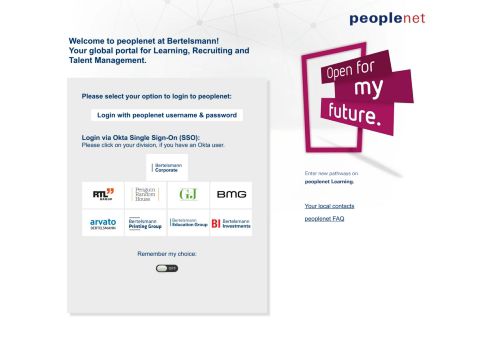 
                            7. peoplenet - SuccessFactors Log in - successfactors.eu