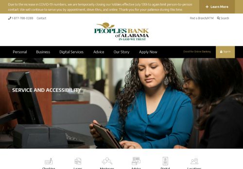 
                            9. Peoples Bank of Alabama: Commercial and Personal Banking