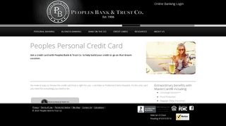 
                            9. Peoples Personal Credit Card - Peoples Bank & Trust Co.