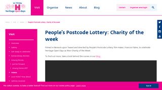 
                            11. People's Postcode Lottery: Charity of the week | Heritage Open Days