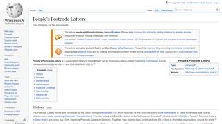 
                            3. People's Postcode Lottery - Wikipedia
