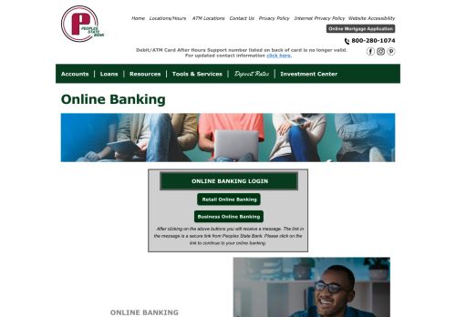 
                            9. Peoples State Bank - Online Banking